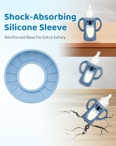 3 Pack Silicone Bottle Sleeves for Dr. Brown's Glass Baby Bottles, 4 oz - Image 3