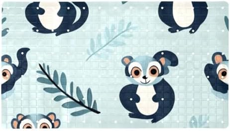 Bathtub Mat Non Slip 26.8x15.1 Inch, Cute Lemur Pattern Shower Mat by Anna+Cowper