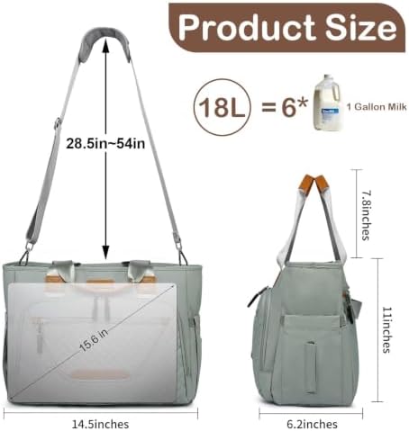 FHELAD Diaper Bag Tote, Large Tote Diaper Bag - Image 5