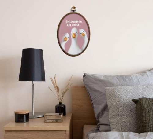 Silly Goose Kitchen Decor, Did Someone Say Snack Oval Wall Art, Waterproof - Image 6