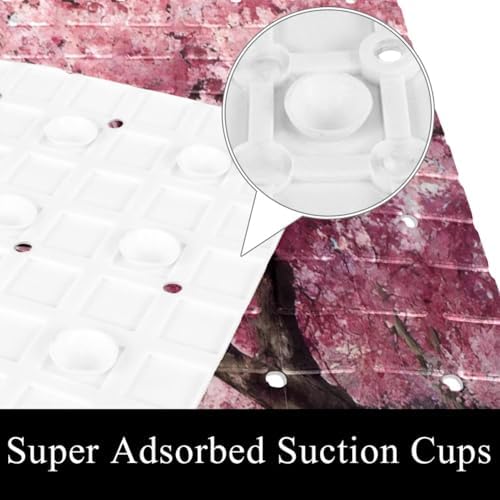 Bathtub Mat Non Slip 26.8x15.1In, Cherry Blossom Bath Mat - Image 3