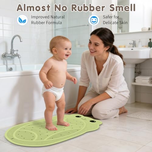 Bathtub Mat Non Slip for Kids Baby Toddler, Natural Rubber Dual Anti-Slip - Image 4