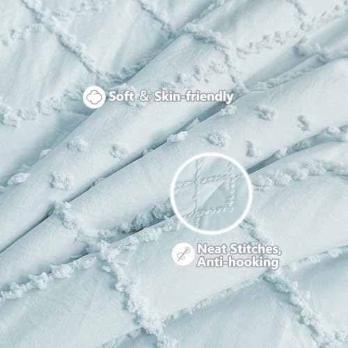 Mini Crib Bedding Set for Girls, 3 Piece Tufted Jacquard Ruffle Fringe Baby - Image 6