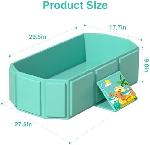 Portable Folding Baby Bath Tub, 29.5L x 17.7W x 9.8H inches, Suitable - Image 7
