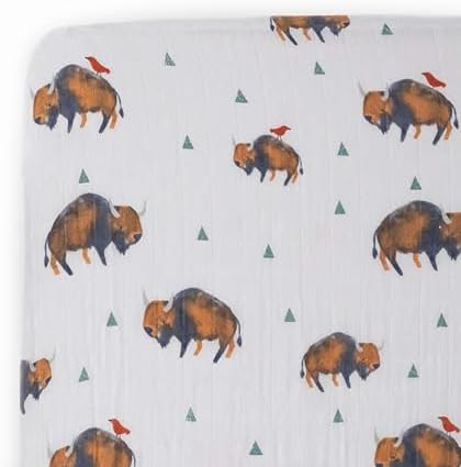 Little Unicorn Premium Crib Sheet | Breathable & Super-Soft Muslin Fabric by LittleUnicorn