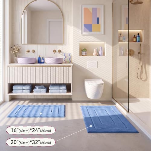 GRANNY SAYS Blue Bathroom Rugs Non Slip, Bath Rugs - Image 6