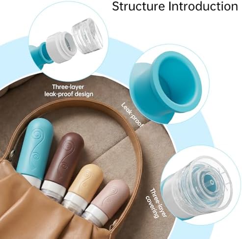 16 Pack Travel Bottles Set for Toiletries, TSA Approved Travel Containers Leak - Image 6