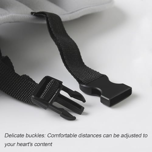 Car Seat Head Support Strap Adjustable Mesh Neck Relief Band Black - Image 4