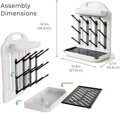 Baby Bottle Drying Rack, Modular Vertical Bottle Drying Rack - Image 4