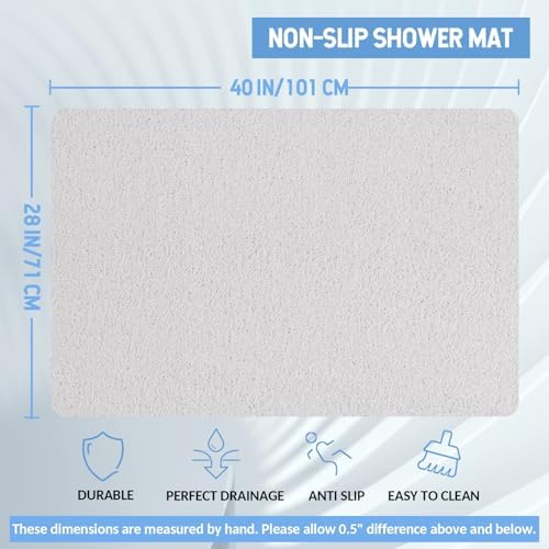 Hargiis Non-Slip Bathtub Mat, Anti Slip Shower Mat, Fast Drying Bathtub Mats - Image 2