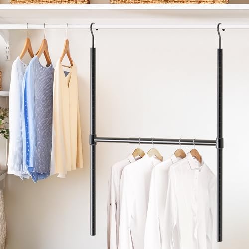 Simple Houseware Adjustable Closet Hanging Rod - Image 2