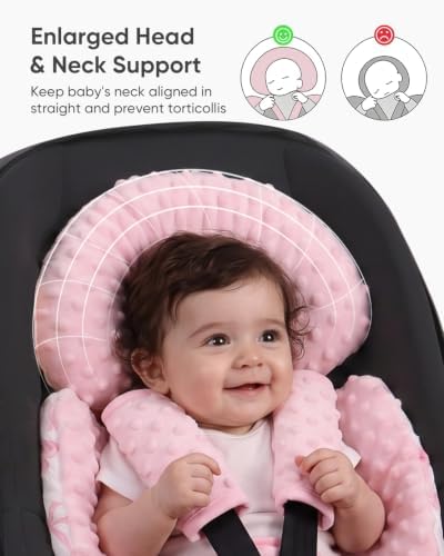 TinlyFinly Newborn Carseat Insert, Baby Head and Body Support - Image 3