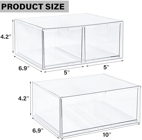 Prsildan Acrylic Drawer Makeup Organizer - Image 3