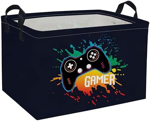 Rectangle Kids Baskets Game Basket Cute Storage Bin Organizer Boys Box by DDBASKET