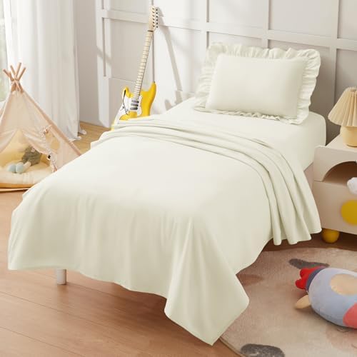 KKJIAF 3 Piece Beige Toddler Sheet Set by KKJIAF