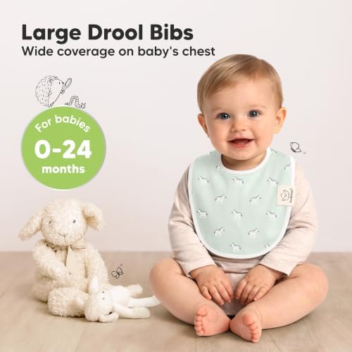 KeaBabies 8-Pack Organic Baby Bibs - Image 2