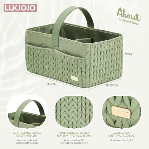 Luxurious Baby Diaper Caddy, Nursery Storage Basket - Image 4