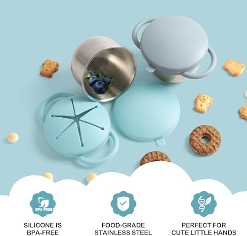 Daximo 2 Pack Snack Cups for Toddlers Spill Proof - Image 4