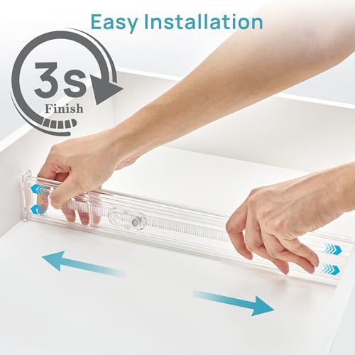 Vtopmart 2.36" Short Upgrade Drawer Dividers 12.8"-22.3" Expandable 4 Pack - Image 6