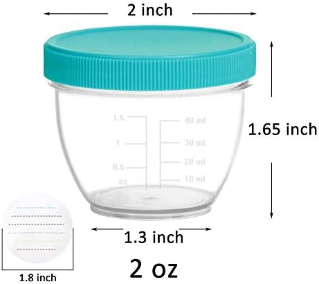 Youngever 18 Pack Baby Food Storage, 2 Ounce Baby Food Containers - Image 2