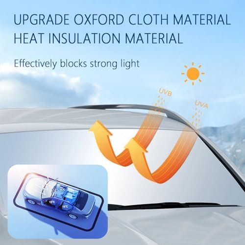 Car Windshield Sun Shade Foldable, 2026 Upgraded Car Shade Front Windshield - Image 4