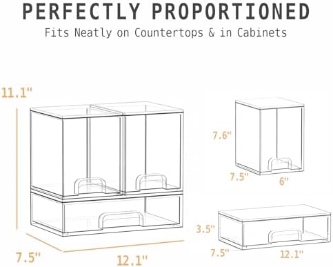Baby Bottle Organizer, 3 Drawers Stackable Acrylic Storage - Image 2