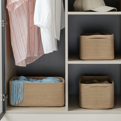 3 Pack Small Storage Baskets for Organizing, 11.8×7.8×5.1" - Image 5