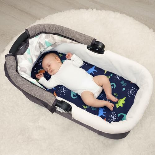 PHF 3 Pack Soft Bassinet Sheets, Dinosaur Breathable Comfy Cradle Sheets - Image 2