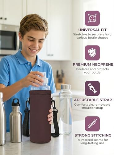 AUPET Water Bottle Sling Bag Carrier Crossbody Sleeve, Insulated Neoprene - Image 3