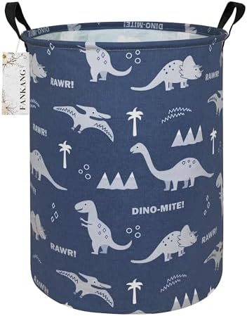 Storage Bin Foldable Nursery Organizer Basket Blue dinosaur by FANKANGStorageBasket