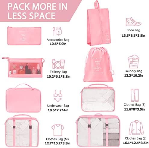 KPX 8 Set Packing Cubes for Travel, Luggage Packing Organizers Accessories - Image 2
