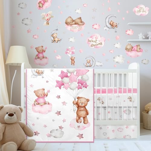 Mixweer 5 Pcs Crib Bedding Set Sheets Comforter Skirt by Mixweer