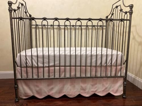 Brandream Scallop Edge Cotton Crib Skirt, Baby Boy Girl Gender Neutral Crib - Image 5
