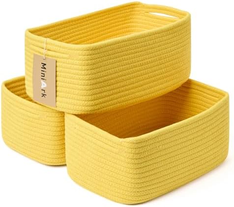 MiniArk Small Storage Baskets for Organizing | Closet Organizer Bins | Shelf by MiniArkStorageBasketsHome