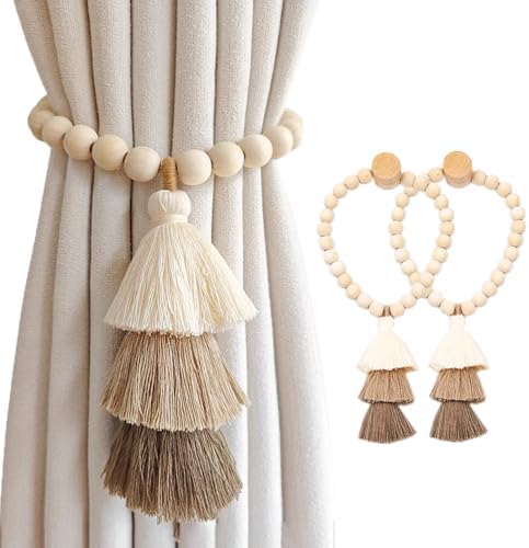 SRG Curtain Tiebacks for Curtains 2 Pack, Decorative Magnetic Curtain Holdbacks by SRG