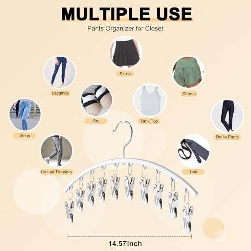 Legging Organizer for Closet, Metal Yoga Pants Hanger w/Rubber Coated 4 Pack - Image 5