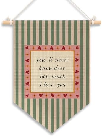 KDHTY Girl Nursery Canvas Hanging Pennant Flag Banner, You'll Never Know Dear by Unknown