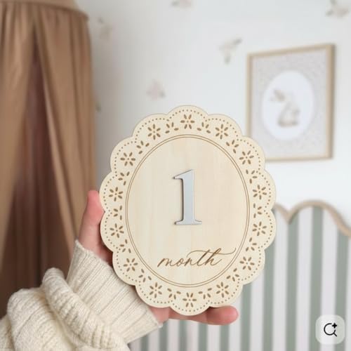 Baby Girl Monthly Milestone Signs, 1-12 Monthly Baby Milestone Girl, Newborn - Image 4