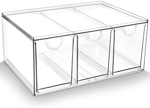 Prsildan Acrylic Makeup Organizer Stackable Storage Drawers by Prsildan