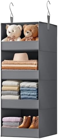 GRANNY SAYS 4-Shelf Hanging Organizer, Closet Hanging Shelves, Closet Hanging by GRANNYSAYS