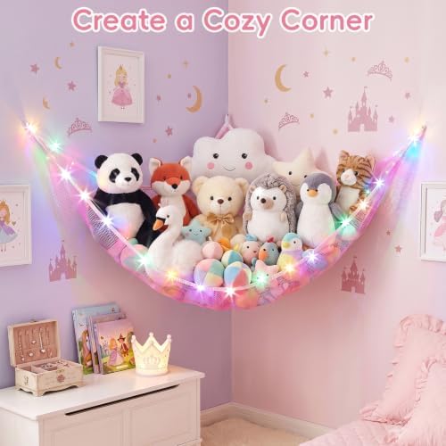 Stuffed Animals Hammock with Remote Control Toy Net Room Decor Storage - Image 2
