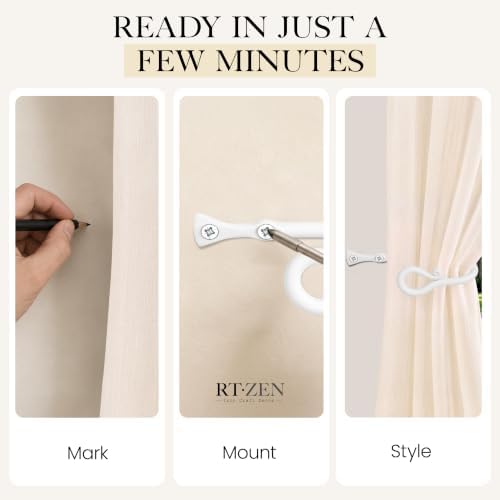 RTZEN Metal Curtain Tiebacks, Drapery Holders - Image 7