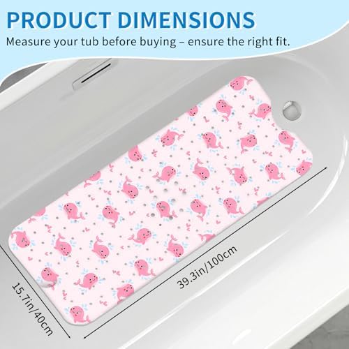 Whale Bath Mat for Tub Non Slip, Kids Bath Mat for Baby - Image 2