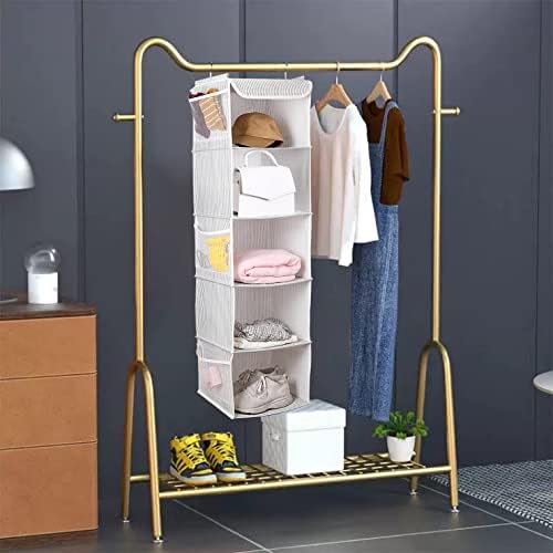 BrilliantJo 5 Shelves Hanging Closet Organizer, 2 Pack Hanging Storage - Image 6