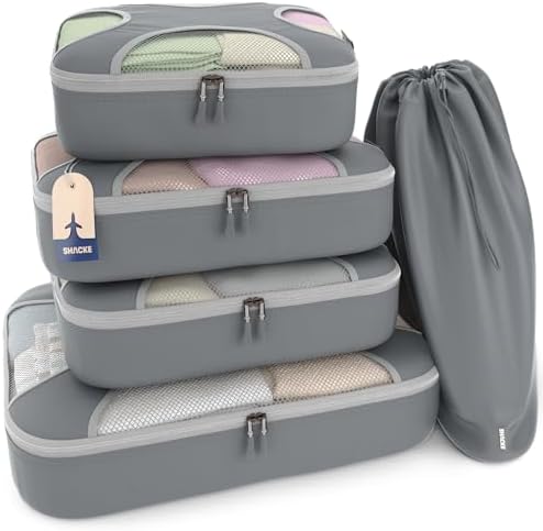 Shacke 5 Set Packing Cubes for Travel by Shacke