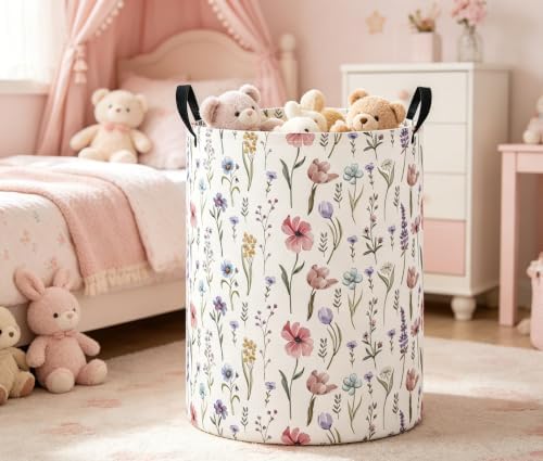 Baby Laundry Basket Baby Nursery Hamper Kids Laundry Basket Toy Storage Bin - Image 3