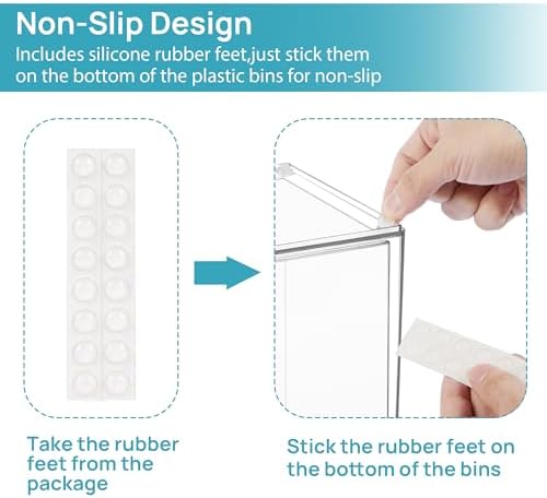 Vtopmart Clear Stackable Storage Drawers, 4 Pack Tall Plastic Organizers - Image 6