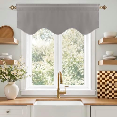NICETOWN Silver Grey Blackout Window Valance - Image 5
