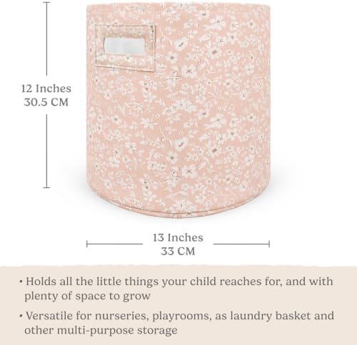 Sorrel + Fern Nursery Storage Basket, Soft Collapsible Fabric Toy Bin, - Image 2