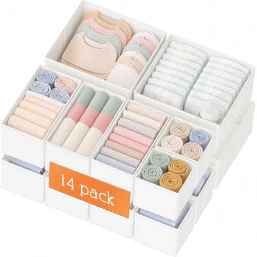 Criusia Drawer Organizer Clothes, 14 Pack Dresser Organizer by Criusia